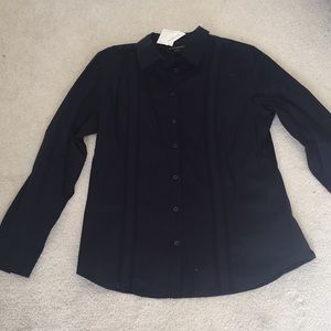 Tailored fit tuxedo dark blue shirt